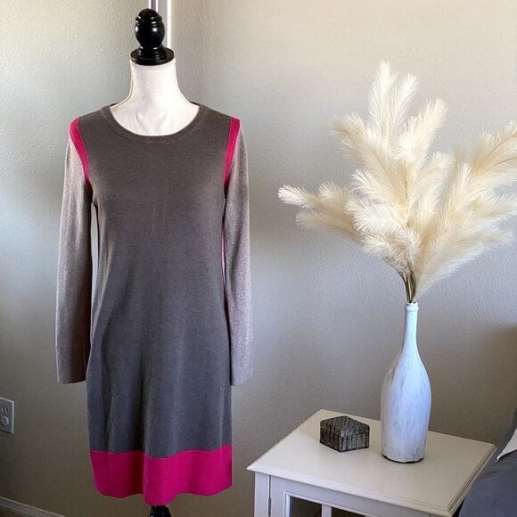 Eliza J | Brown & Pink Sweater Dress | Size: Small - Picture 1 of 8